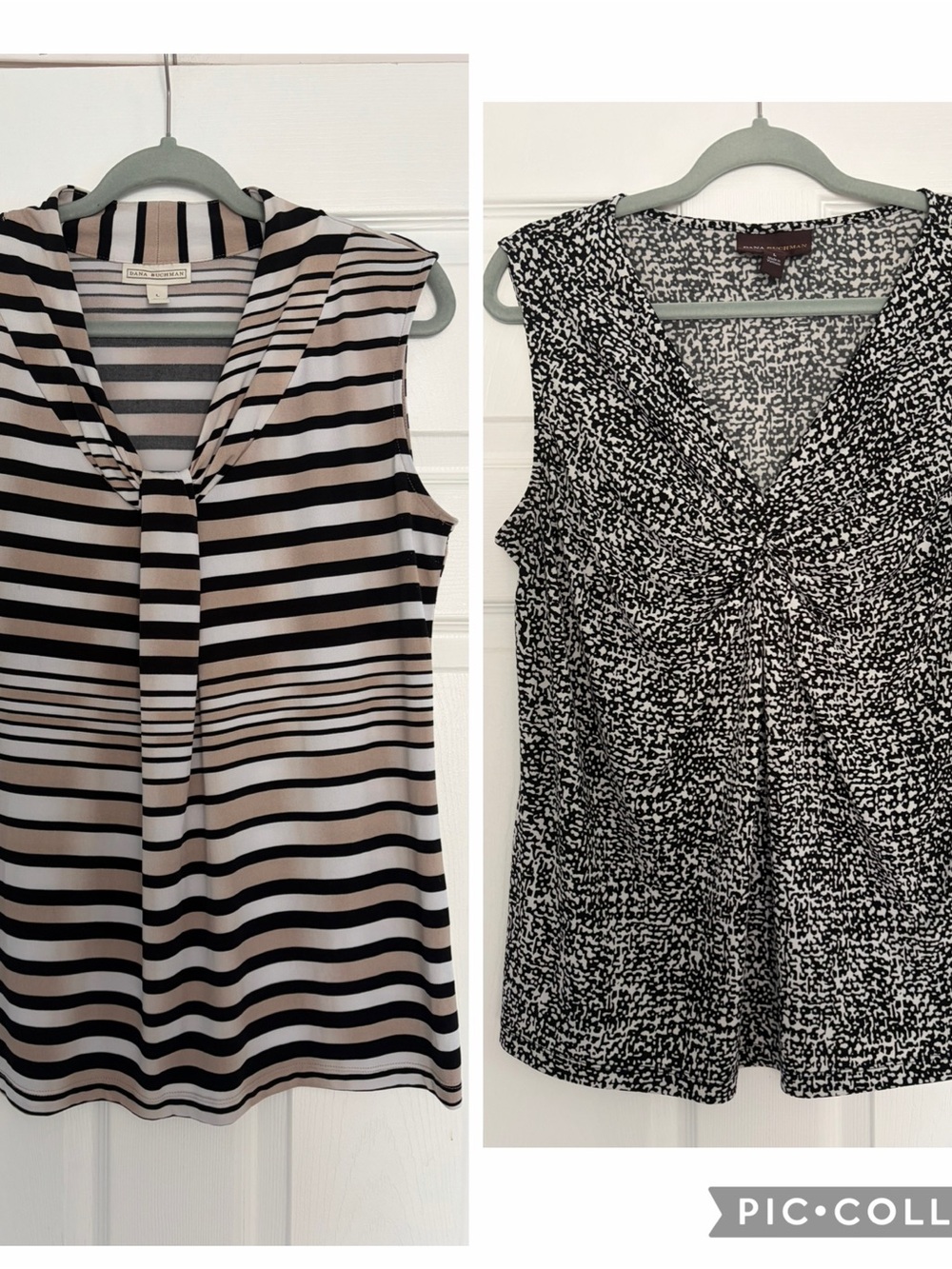 Dana Buchman set of 2 Sleeveless Blouses size L